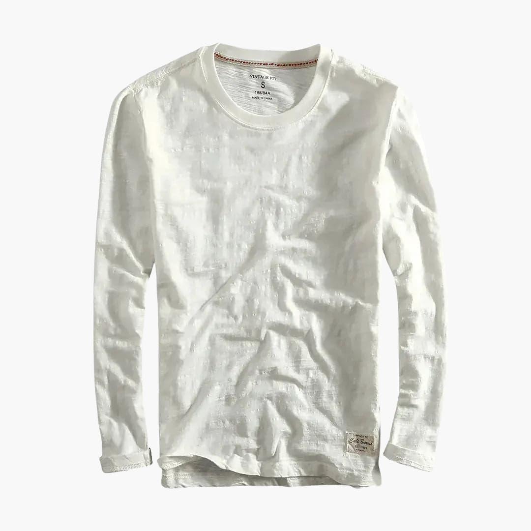 Men's Long-Sleeve T-Shirt with Crew Neck and Straight Hem - Lucian Brooks