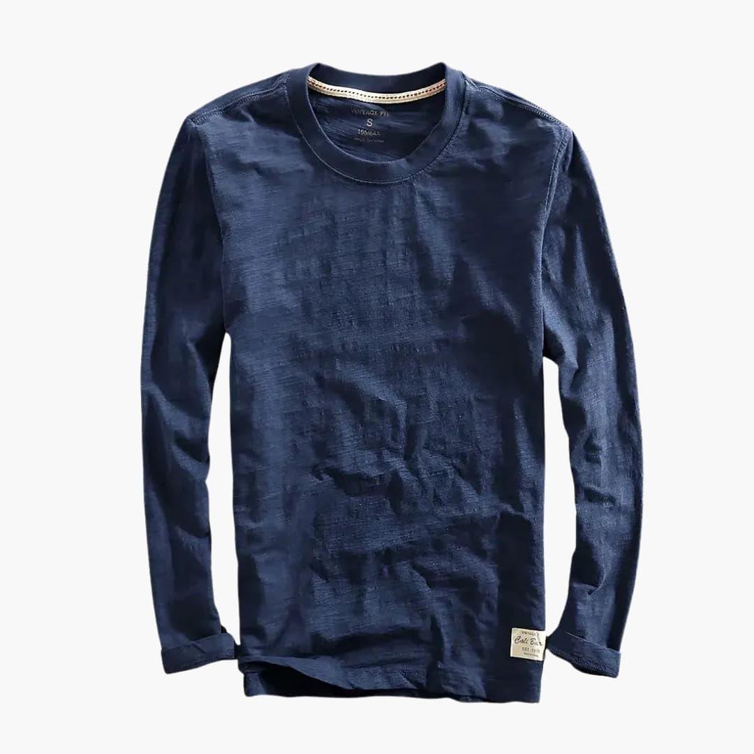 Men's Long-Sleeve T-Shirt with Crew Neck and Straight Hem - Lucian Brooks